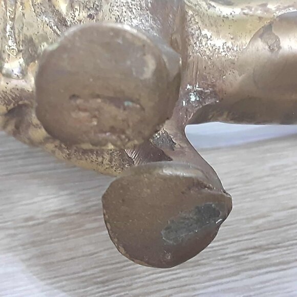 vintage brass lion figurine statue paperweight Decor - Picture 10 of 11